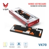 Bàn phím Gaming có dây VSP VK70 105 phím, núm điều chỉnh âm lượng, hỗ trợ Anti-ghosting 19 phím (Đen)