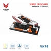 Bàn phím Gaming có dây VSP VK79 95 phím, núm điều chỉnh âm lượng, hỗ trợ Anti-ghosting 19 phím (Đen)