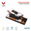 Bàn phím Gaming có dây VSP VK78 84 phím, núm điều chỉnh âm lượng, hỗ trợ Anti-ghosting 19 phím (Đen)