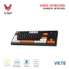 Bàn phím Gaming có dây VSP VK78 84 phím, núm điều chỉnh âm lượng, hỗ trợ Anti-ghosting 19 phím (Đen)
