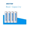 Combo 4 pin sạc AA Beston 2800mah - kèm hộp nhựa đựng pin (Trắng)