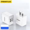 Cốc sạc 2 cổng Pisen K12-12 max 2A - Sạc điện thoại / máy tính bảng (Trắng)