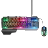 Bộ phím chuột gaming Hoco GM12 led đa màu thiết kế cực đẹp - kèm đế kê tay (đen)