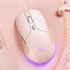 Chuột gaming có dây 6D INPHIC B8 hồng siêu kute - slient click cực êm không âm thanh (hồng)