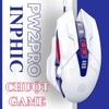 Chuột gaming có dây 7D INPHIC W9P DPI 4000 slient click cực êm - hỗ trợ Macro tinh chỉnh (trắng xanh)