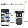 Camera năng lượng mặt trời sim 4G Vstarcam BG621TR siêu Zoom 10X có 3 màn hình phân giải 2K - kèm tấm pin đôi