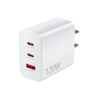 Bộ sạc 120W Xiaomi kèm cáp C to C MI13PUACC Gan 3 cổng sạc nhanh typec 120W / typec 45W / USB 25W - hàng linh kiện (trắng)