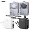 Pin dự phòng cho iphone 15 Remax RPP-20 15000mAh tích hợp 2 cáp và kiêm bộ sạc tường - QC 22.5W và PD 20W (2 màu)