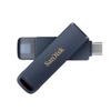 USB OTG Ixpand SanDisk Phone Drive 2 đầu TypeC và Laining 256GB / 128GB / 64GB (Xanh ghi)