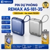 [CÓ 3C / CCC] Pin Dự Phòng Remax AS-181-35 10000mAh Cổng & Cáp TypeC 35W, cáp L-ning 20W, USB 22.5W