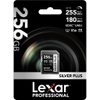 Thẻ nhớ Máy Ảnh SDXC Lexar Professional Silver Plus 128GB /256GB U3 4K V30 đọc 255MB/s, ghi 180MB/s