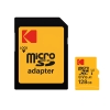 Thẻ nhớ microSDXC Kodak 128GB EKMSDM128GHC10K UHS-I U1 V10 hỗ trợ ghi hình FullHD - kèm adapter SD (vàng)