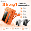 [CÓ 3C / CCC] Pin Dự Phòng sạc tường Remax FP-100 10000mAh Cổng TypeC & Lightning 20W, USB 22.5W, Chân cắm 220V - kèm cáp C to L ngắn