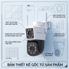 Camera IP wifi ONVIF ngoài trời Vstarcam C662DR phân giải fullHD 1080p thiết kế 2 màn hình có cổng LAN