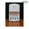 Box sạc nhanh Sanyo MQN06 dành cho pin sạc AA và AAA - hỗ trợ sạc nhanh và tự ngắt khi đầy (trắng)