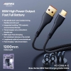 Cáp sạc nhanh 66W Remax RC-C065 cổng USB to TYPEC dài 1.2m dây bọc dù chống đứt