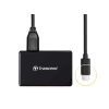 Đầu đọc thẻ nhớ ALL-IN-ONE Transcend RDC8 TypeC Gen 1 hỗ trợ khe microSD/SD/CF (Đen)
