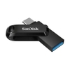 USB OTG 256GB Sandisk SDDDC3 Drive Go TypeC 3.1 tốc độ 400MB/s - vỏ nhựa chống nhiễm điện (Đen)