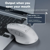 Chuột không dây bluetooth kiêm wireless INPHIC S6 Ai ra lệnh bằng giọng nói thông minh, bản slient, 3 chế độ kết nối, nhận diện hơn 120 ngô ngữ (xám)
