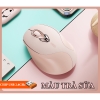 Chuột không dây pin sạc wireless kiêm bluetooth INPHIC DR801 hồng phấn silent không tiếng click - kèm ticker (hồng)