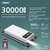 [SALE SỐ LƯỢNG CÓ HẠN] Pin dự phòng Remax RPP-112 dung lượng 30000mAh tích hợp 4 cổng USB ra và 3 cổng sạc vào (trắng)