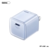 Cốc sạc nhanh REMAX RP-U181 chân US, TypeC PD 20W, công nghệ GaN