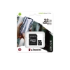 Thẻ nhớ microSDHC Kingston 32GB / 64GB / 128GB / 256GB Canvas Select Plus U1 V10 A1 100MB/s - Kèm Adapter (Đen)