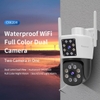 Camera IP wifi ONVIF ngoài trời Vstarcam C662DR phân giải fullHD 1080p thiết kế 2 màn hình có cổng LAN