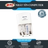 Box sạc nhanh Sanyo MQN06 dành cho pin sạc AA và AAA - hỗ trợ sạc nhanh và tự ngắt khi đầy (trắng)