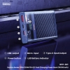 Pin dự phòng sạc nhanh mini Remax RPP-551 10000mah trong suốt vân sợi carbon - hỗ trợ QC 22.5W và PD 20W (xanh)