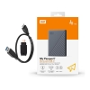 Ổ cứng di động gắn ngoài HDD 4TB / 5TB Western My Passport Works with USB-C - kèm cáp Typec và đầu chuyển USB (Xám đen)