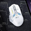 Chuột không dây pin sạc INPHIC IN9 bluetooth kiêm wireless led báo pin - Gaming DPI khủng 10000 Polling rate 1000 Hz (2 màu)