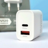 Cốc sạc nhanh Remax RP-U120 chân dẹp / tròn - 1 cổng typeC 20W 1 cổng USB 18W