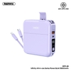 Pin dự phòng cho iphone 15 Remax RPP-20 15000mAh tích hợp 2 cáp và kiêm bộ sạc tường - QC 22.5W và PD 20W (3 màu)