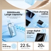 Pin dự phòng sạc nhanh Remax 20000mAh RPP-581 đế hít cao su và sạc iphone 15 - có 2 cáp QC 22.5W và PD 20W (3 màu)