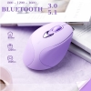 Chuột không dây bluetooth pin sạc INPHIC M8 LAVENDER cực đẹp silent không tiếng click - kèm ticker siêu kute (màu tím lavender)