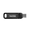 USB OTG 128GB Sandisk SDDDC3 Drive Go TypeC 3.1 tốc độ 150MB/s - vỏ nhựa chống nhiễm điện (Đen)