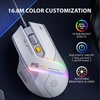 Chuột gaming cao cấp 6D INPHIC PG1 DPI 12800 - led viền RGB tự thay đổi màu (trắng xám)