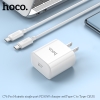 Bộ sạc 2 cổng Hoco C76 Pro USB QC 3.0 và PD 30W kèm cáp C to C / C to IP (Trắng) Nhất Tín Computer