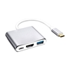 Cáp 3 in 1 chuyển đổi typeC sang VGA/ USB/ TypeC - hỗ trợ chất lượng FullHD (Xám)
