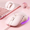 Chuột gaming có dây 6D INPHIC B8 hồng siêu kute - slient click cực êm không âm thanh (hồng)
