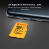Thẻ nhớ microSDXC Kodak 128GB EKMSDM128GHC10K UHS-I U1 V10 hỗ trợ ghi hình FullHD - kèm adapter SD (vàng)