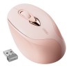 Chuột không dây pin sạc wireless kiêm bluetooth INPHIC DR801 hồng phấn silent không tiếng click - kèm ticker (hồng)