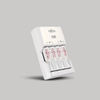 Bộ box sạc kèm 4 pin AA Fujitsu HR-3UTC 1900mAh hàng nội địa box Nhật - made in JAPAN (trắng)