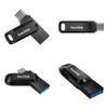 USB OTG 128GB Sandisk SDDDC3 Drive Go TypeC 3.1 tốc độ 400MB/s - vỏ nhựa chống nhiễm điện (Đen)