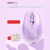 Chuột không dây bluetooth pin sạc INPHIC M8 LAVENDER cực đẹp silent không tiếng click - kèm ticker siêu kute (màu tím lavender)