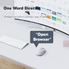 Chuột không dây bluetooth kiêm wireless INPHIC S6 Ai ra lệnh bằng giọng nói thông minh, bản slient, 3 chế độ kết nối, nhận diện hơn 120 ngô ngữ (xám)