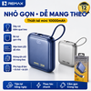 [CÓ 3C / CCC] Pin Dự Phòng Remax AS-181-35 10000mAh Cổng & Cáp TypeC 35W, cáp L-ning 20W, USB 22.5W