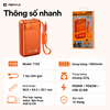 [CÓ 3C / CCC] Pin Dự Phòng siêu nhanh 65W Remax T132 11850mAh Kèm cáp TypeC to TypeC 60W, USB 22.5W