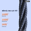 Cáp sạc nhanh 3 đầu Remax RC-199th 3in1 TypeC / Lightning / MicroUSB 6A max 66W - dây dài 1.2m bọc dù có truyền data (Đen)